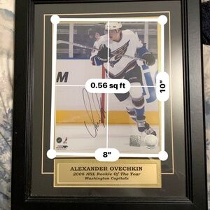 Autographed 2006 Rookie of the Year Alexander Ovechkin 8" x 10" Photo with Frame